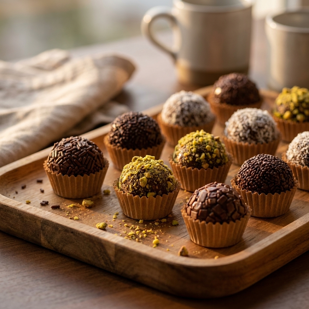 Bandeja de brigadeiros artesanais